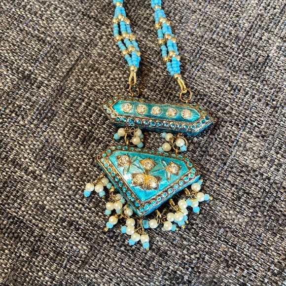 Rajasthani Enamel Work Necklace - Picture 4 of 4